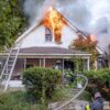 Firefighters battle house fire on east side of Indianapolis Saturday